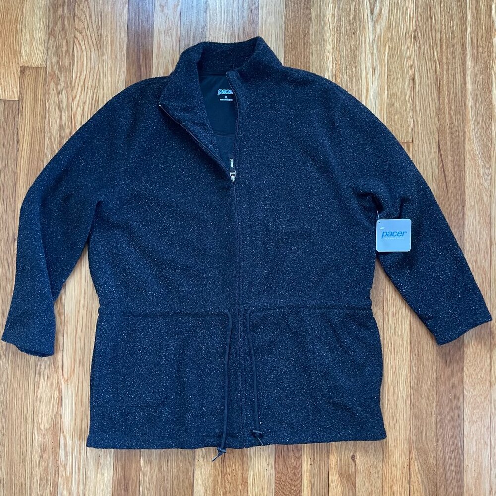 Pacer Karen Scott XL Fleece Jacket NWT Full Zip Cinch Waist Cozy Pocket